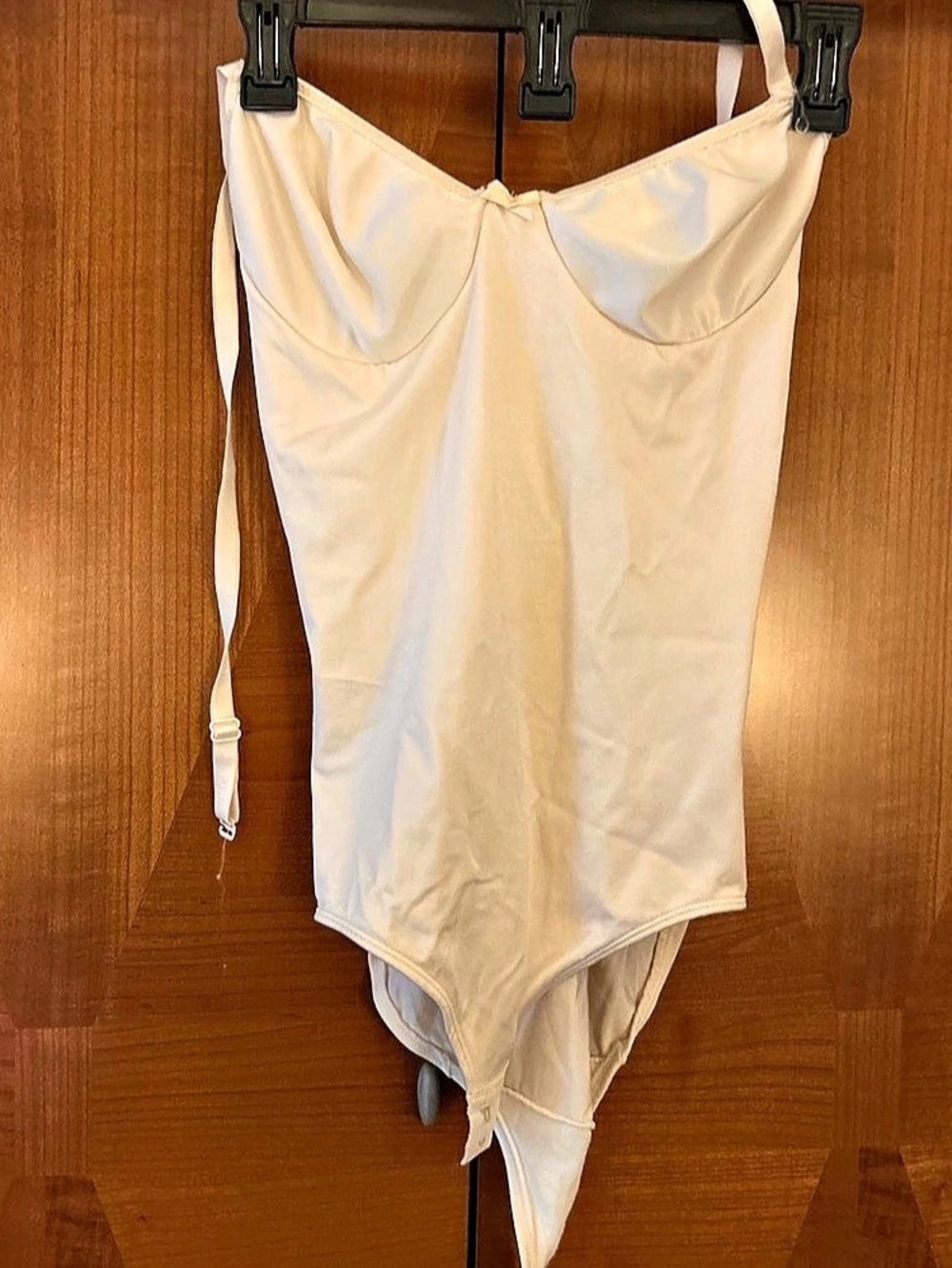delicates White Shapewear Bodysuit Size 38B
